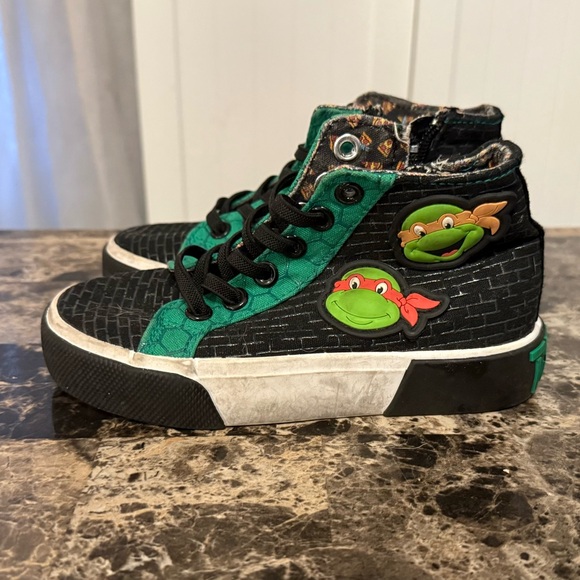 Toddler Kids High-Top Sneakers - ninja turtles - Picture 2 of 6